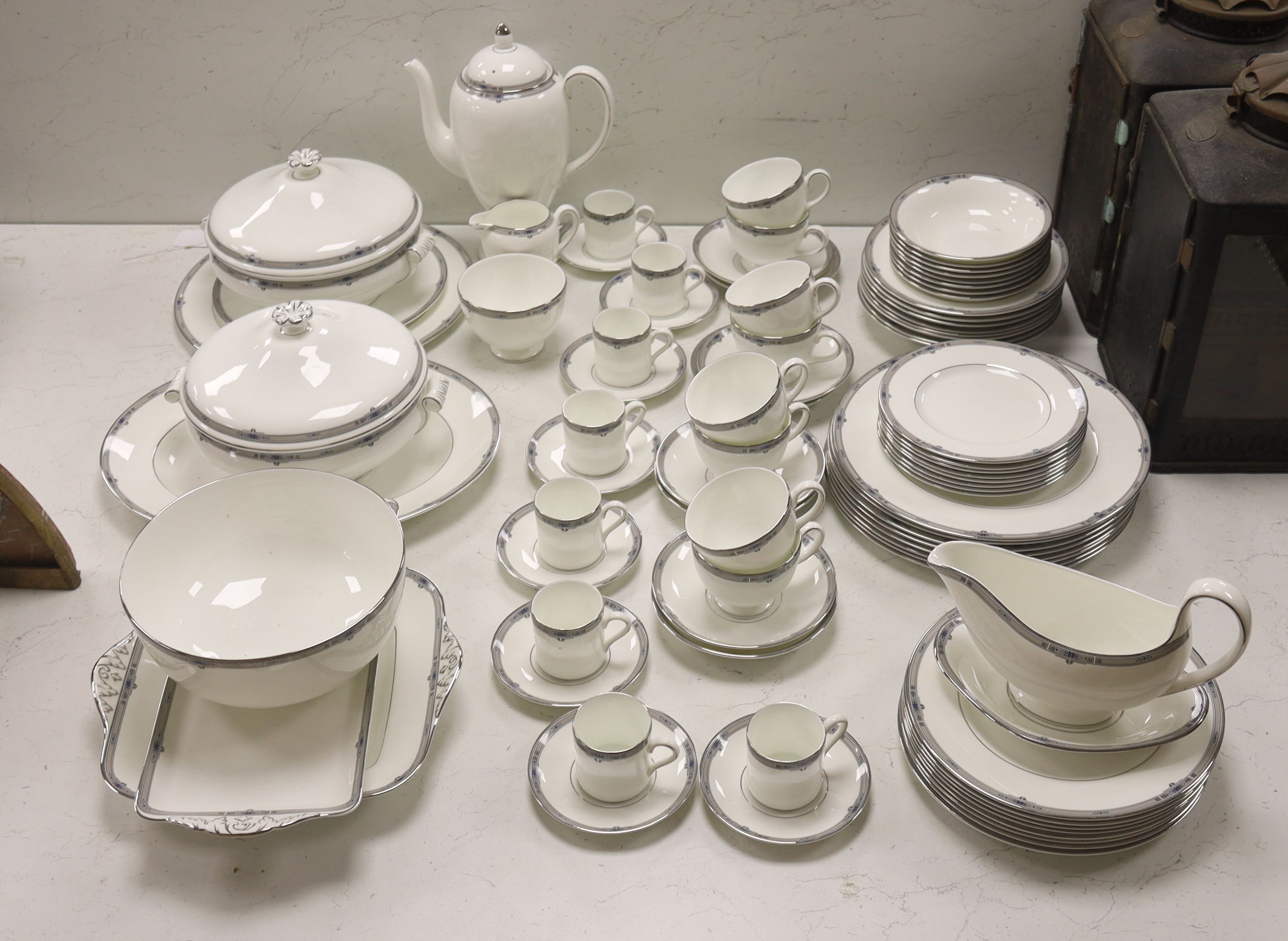 A large quantity contemporary Wedgwood Amherst dinner wares